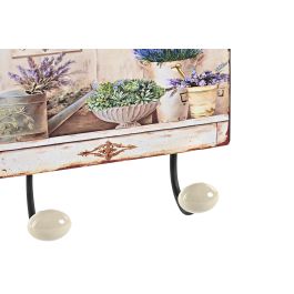 DKD Home Decor Perchero de Pared Shabby de Metal Multicolor, Diseño Lavanda, 2 Colgadores, 23x6x12 cm - Set de 4 Unidades DKD Home Decor Perchero de Pared Shabby de Metal Multicolor, Diseño Lavanda, 2 Colgadores, 23x6x12 cm - Set de 4 Unidades
