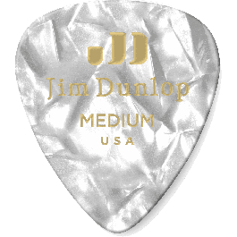 Dunlop Pack 72 Púas Genuine Celluloid Blanco Perlado - Grosor Medium