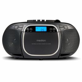 Medion MED4061275196481 Radio CD Portátil FM, 2x2.2W RMS, Color Negro