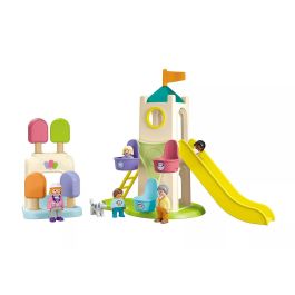 Playmobil Parque Infantil Aventura Junior con noria, tobogán, figuras y perro, Edad 1+ años