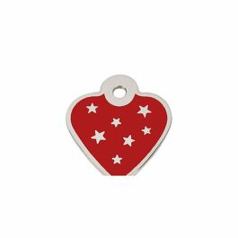 Placa identificativa para collar Imarc PetScribe Passion Rojo Plata