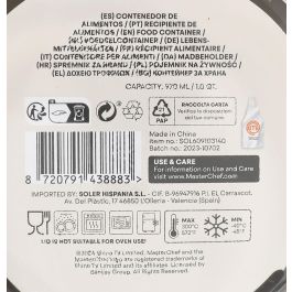 Inde Fiambrera Hermética Redonda 970 ml Masterchef - 18 cm (6 Unidades)