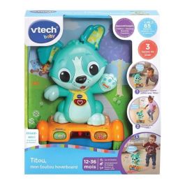 Vtech Baby Titou Mon Toutou Perrito Hoverboard Interactivo - Con 3 Ruedas, Sensores, Movimiento 360° - Pilas Incluidas - Para Niños 12-36 Meses