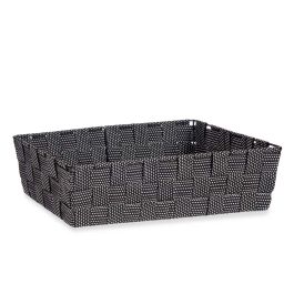 Kipit Cesta Rectangular de Tela Negra sin Asas 34x21x8.5 cm (Set de 18)