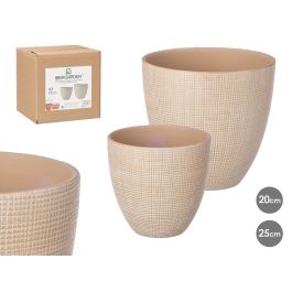 Set 2 Macetas Cuadros Beige 20 25Cm Ibergarden (2 Unidades) Precio: 38.78999971. SKU: B15SZ6CW9Y