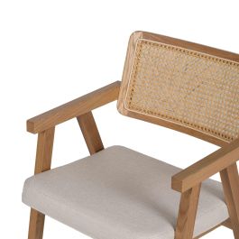 Silla Brazos Natural Madera / Fibra 56 X 55 X 81 cm