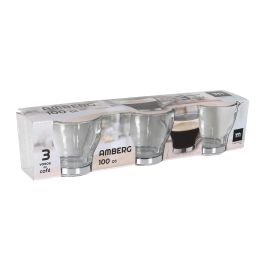 La Mediterranea Set de 3 Vasos de Café 100 cc Amberg (24 Cajas)