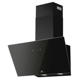 Continental Edison CEHDI60B Campana Decorativa Inclinada, Eficiencia Energética A+++, 60 cm, Color Negro