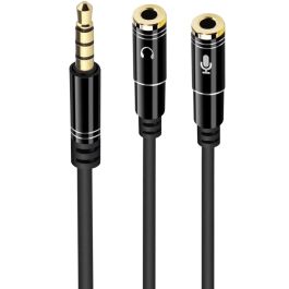 Ewent Cable Adaptador Audio Jack 3.5 mm EC1641 - 1x 3.5mm (4pin) Male a 2x 3.5mm (3pin) Female, 0.30m Precio: 6.50000021. SKU: B174RE9XL3