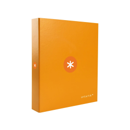 Antartik Carpeta 4 anillas 40 mm mixtas antartik a4 forrada color mostaza