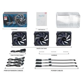 Seasonic MagFlow 1225PWM Ventilador 120mm PWM Negro Pack 3 Unidades