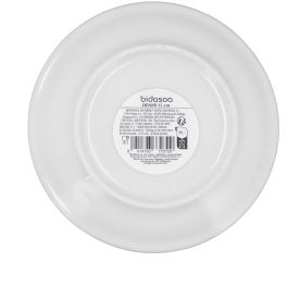 Bidasoa Deneb Hydrozero Plato de Pan de Porcelana 15 cm, pack de 6 Unidades, Apilable, Resistente a Rayaduras y Lavavajillas