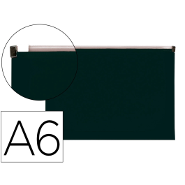 Liderpapel Carpeta Dossier A6 Cierre Cremallera Negro Opaco Polipropileno 180 Micras Precio: 9.5000004. SKU: B1DKGJX65S