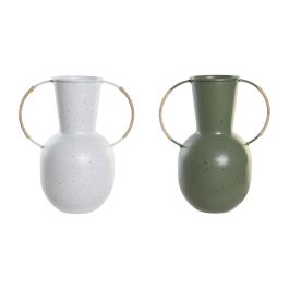 Jarron Urban DKD Home Decor Blanco Verde 13 x 24 x 20 cm (2 Unidades) Precio: 30.50000052. SKU: B1BH237XWT