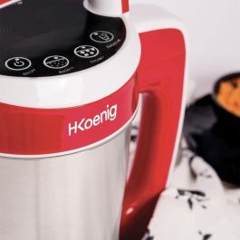 H.Koenig MXC18 Batidora con Calefacción 850 W, 1,1 L, Acero Inoxidable, 2 Programas de Cocción