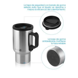 Basic Home Taza de Viaje Eléctrica con Conexión a Cargador de Coche - 17 cm Alto (12 Unidades)