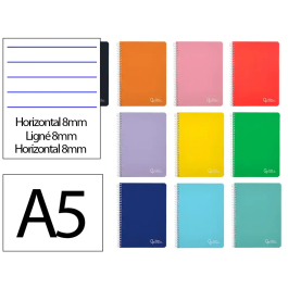 Liderpapel Cuaderno espiral A5 Witty tapa dura 80h 90gr rayado horizontal 8mm con margen colores surtidos Precio: 13.59000005. SKU: B17AE9GY6X