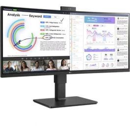 LG 34BQ77QC-B Monitor Curvo Ultrapanorámico Profesional 34" WQHD IPS con Webcam Integrada, USB-C 90W, RJ45 Ethernet, Negro Ergonómico LG 34BQ77QC-B Monitor Curvo Ultrapanorámico Profesional 34" WQHD IPS con Webcam Integrada, USB-C 90W, RJ45 Ethernet, Negro Ergonómico