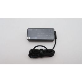 Lenovo 65W power adapter for notebooks, supports 20/15/9/5V output, 3-pin configuration, designed for worldwide use.