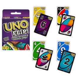 UNO GDR44 Juego de Cartas UNO Flip! El Clásico con un Nuevo Giro, Doble Cara y Cartas Especiales para +7 Años Precio: 12.50000059. SKU: B12VR9H46V