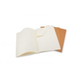 Cuaderno Moleskine Cahier 13X21 80H Horizontal Marron Kraft Set De 3