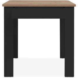 OSLO OSLO003817 Mesa Rectangular 4 personas 80 x 77 x 80 cm Negro / Roble artesanal