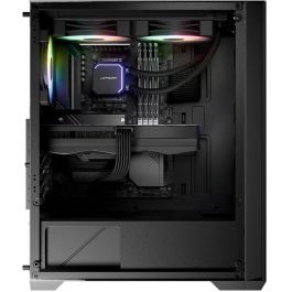 LC-Power LC-717B-ON Caja PC Gaming Midi Tower Blanca con Ventana Lateral y RGB ATX/microATX/Mini-ITX