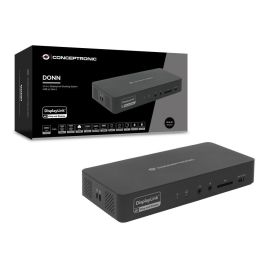 Conceptronic DONN31B Docking Station USB-C Negro 17 Puertos HDMI/DisplayPort 4K, 2.5GbE, USB 10Gbps, PD 100W Windows/Mac/Android