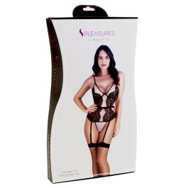 Conjunto de Lencería S Pleasures Negro/Gris (Talla única) Precio: 31.50000018. SKU: B1G6PG9DRM