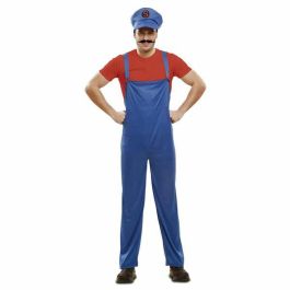 Disfraz red super plumber gorra, camiseta y pantalón talla XXL