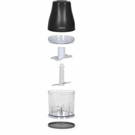 Livoo LIV1713288613177 Picadora 400 W, 300 ml, 1 velocidad y función turbo, 2 cuchillas de acero inoxidable, Negro