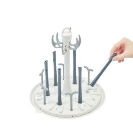 Babymoov Escurridor de Botellas Compacto para Bebé, Capacidad 6, Ramas Extraíbles y Ajustables con Recipiente Desmontable