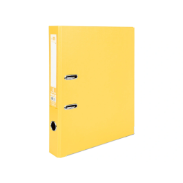 Liderpapel Archivador de Palanca Folio Documenta Forrado PVC, Rado, 52 mm, Amarillo