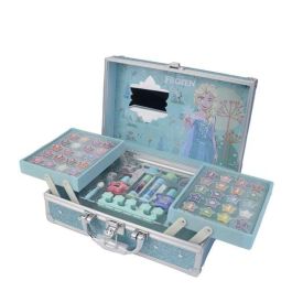 Markwins Maletín Metálico Maquillaje Frozen 25x19,5x8,7 cm con 20 Lip Glosses y 20 Sombras