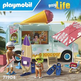 PLAYMOBIL Camión de Helados con Tienda de Surf 71904 para Niños +4 Años