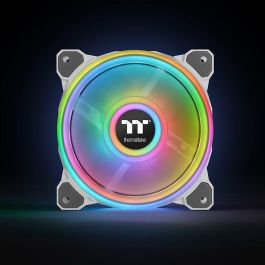 Thermaltake Riing Quad 12 RGB Radiator Fan TT Premium Edition, 120mm, 3 Pack, Blanco, Iluminación LED RGB