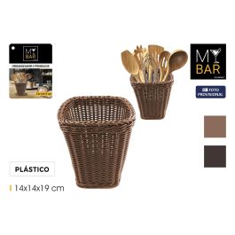 Inde Organizador Utensilios PP Rattan Cuadrado 14.4 cm ancho x 19.3 cm alto x 14.8 cm largo Precio: 35.50000003. SKU: B1DWVJ2RRE