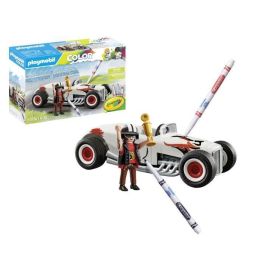 Playmobil Hot Rod Set de Juego Creativo para Colorear con Coche, Figura, 3 Rotuladores y Esponja para Niños +5 Años