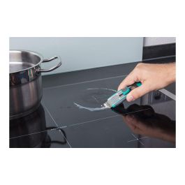 Wolfcraft 4100000 Rascador profesional de metal, cambio de cuchillas sin herramientas, compatible con cuchillas de 38mm