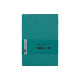 Cuaderno Con Gomilla Antartik Notes Tapa Blanda A5 Hojas Puntos Verde Aguamarina 80 Hojas 80 gr Fsc