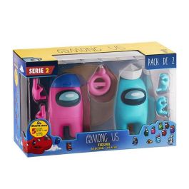 Bizak Figura Acción Among Us 12 cm - Incluye 2 Figuras y 5 Accesorios - 4 Modelos para Coleccionar