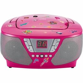 Reproductor de Radio CD Portátil - BIGBEN INTERACTIVE - CD60RSSTICK - Rosa + Pegatinas