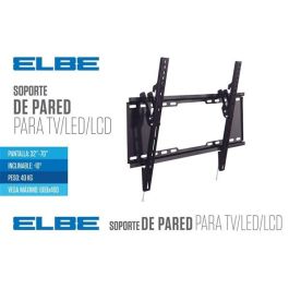 Elbe SP-3270-I Soporte Pared Inclinable para TV 32'-70' Hasta 40kg, Incl. 10º, Compatible VESA 200x200 a 600x400, Negro Elbe SP-3270-I Soporte Pared Inclinable para TV 32'-70' Hasta 40kg, Incl. 10º, Compatible VESA 200x200 a 600x400, Negro