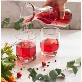 Lav Set 6 Vasos Agua "Tuana" 320 cc Medidas 7.5x7.5x9.5 cm (8 Cajas)