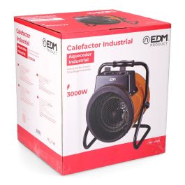 Edm Calefactor Industrial de 1500-3000W con Termostato Regulable, Protector de Sobrecalentamiento y Posición de Aire Fresco