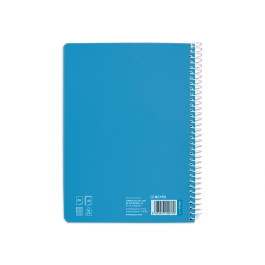 Liderpapel Cuaderno Espiral A5 Pautaguía Tapa Blanda 40 Hojas 75gr Cuadro Pautado 5mm Color Azul