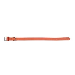 Gloria Collar Oasis de Piel Nobuck Rojo 35 cm x 12 mm para Perro, Suave, Doble Capa y Costura Reforzada