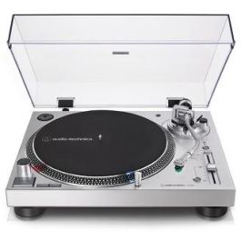 Audio-Technica AT-LP120X Tocadiscos de tracción directa manual plata con velocidades 33 45 78 RPM