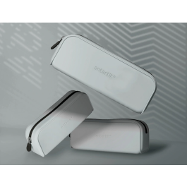 Antartik Prisma Estuche Portatodo Rectangular Silicona Soft Gris 185x50x75 mm