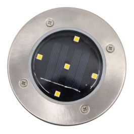 Galix Lote de 3 Focos Solares Empotrados de Acero Inoxidable 0.07W - 5 Lúmenes, 8h Autonomía, 5 LED SMD Blancos Galix Lote de 3 Focos Solares Empotrados de Acero Inoxidable 0.07W - 5 Lúmenes, 8h Autonomía, 5 LED SMD Blancos